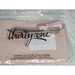 Thirty One Rubie Mini Rose Blush Wristlet Wallet Wrist Purse Clutch